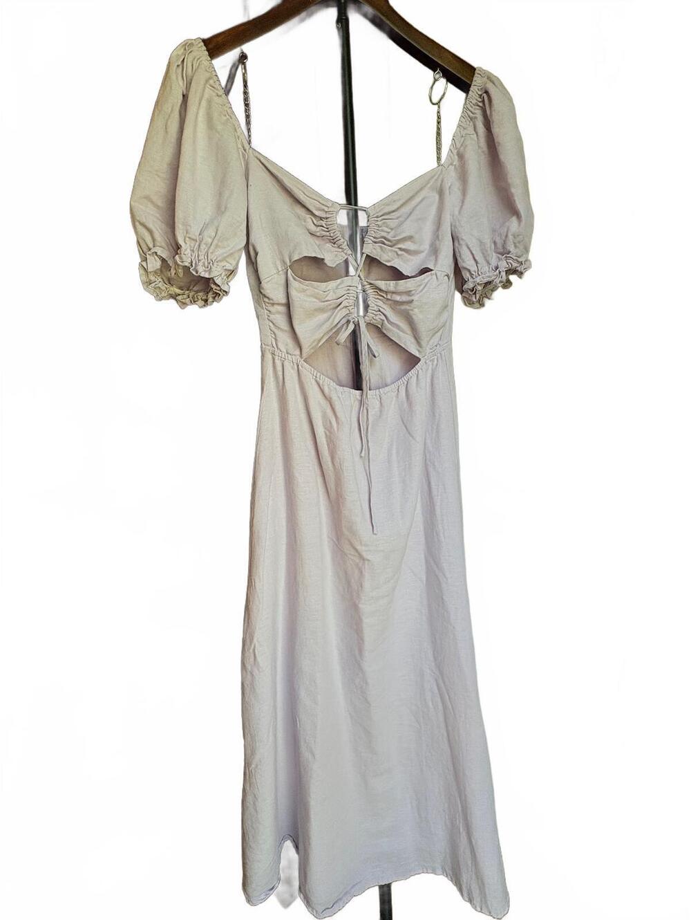 Charlie Holiday Lilac Linen/Cotton Dress 4